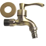 Vintage Wasserhahn, antike Zinklegierung, Bronze Wasserhahn Waschbecken, für Zuhause, Küche, Bad, Outdoor, Garten (Bronze)