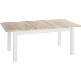 WFL GROUP Lindberg 160 x 76,5 x 80 cm ausziehbar Eiche Sonoma Hellbraun