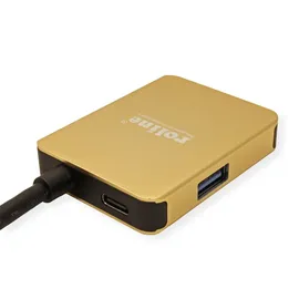 Roline GOLD USB Typ C Dockingstation, HDMI 4K, 2x USB 3.2 Gen 1, 1x PD