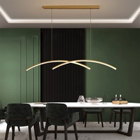 Bellastein LED Pendelleuchte Esstisch Pendellampe Höhenverstellbar Esszimmerlampen Modern LED Hängelampe Dimmbar Mit Fernbedienung Küchen Bar Hängeleuchte (Gold, 120cm)