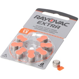 Rayovac HA13 PR48 Hörgeräte Batterien Extra Advanced 8er Sparpack 6 + 2 Gratis 5000252100973, Lieferung besteht aus 8 Stück Batterien