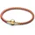 Pandora Braided Armband Goldfarben/Rot 563816C01 Größe 20 cm
