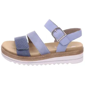 Remonte Sandalette, Sommerschuh, Sandale, Keilabsatz, mit praktischen Klettverschlüssen, blau