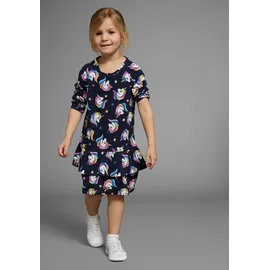 Kidsworld Jerseykleid in marine-bedruckt | Gr.: 116/122
