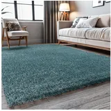 OTTO home Teppich Banji, rechteckig, Höhe: 37 mm, Uni Farben, weich und flauschig, auch als Läufer & in rund erhältlich blau 100 cm x 150 cm x 37 mm