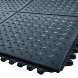 Steckmatte Diamant Profilschwarz, 900 x 900 x 13mm - schwarz