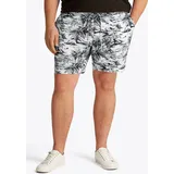 Tommy Hilfiger Big & Tall Chinoshorts "BT-BROOKLYN 7 INCH PRT SHORT-B", Herren, Gr. 42, N-Gr, blau (desert sky), Web, Obermaterial: 100% Leinen, TOMMY HILFIGER BIG & TALL, Hosen Chinoshorts, Große Größen, mit Allover-Druck