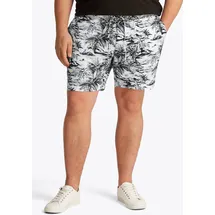 Tommy Hilfiger Big & Tall Chinoshorts "BT-BROOKLYN 7 INCH PRT SHORT-B", Herren, Gr. 42, N-Gr, blau (desert sky), Web, Obermaterial: 100% Leinen, TOMMY HILFIGER BIG & TALL, Hosen Chinoshorts, Große Größen, mit Allover-Druck