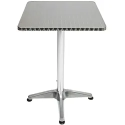 Mojawo Bistrostehtisch Aluminium 60x60cm H70/110cm Höhenverstellbar klappbar