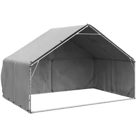 vidaXL Outdoor-Hundezwinger silber Stahl - silber