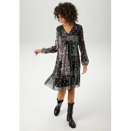 Aniston CASUAL Tunikakleid Paisley Rosa/Schwarz 46