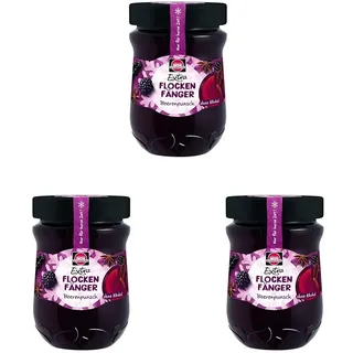Schwartau Extra Flockenfänger Beerenpunsch, Winterkonfitüre mit Beeren, 340 g Glas (Packung mit 3)