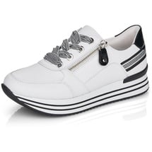 REMONTE Damen D1312 Sneaker, Weiss/Black / 80,41 EU Weit