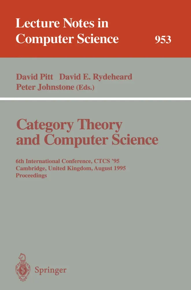 Category Theory and Computer Science: Buch von David H. Pitt/ David E. Rydehaerd/ Peter Johnstone