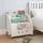 Relaxdays Kinderbücherregal 57 x 62 x 42 cm MDF weiß/grau/schwarz