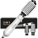 Atopskins Air Styler 2 In 1 Elektrische Rundbürste Mit Föhnbürste Rotierend Warmluftbürste Rundbürstenföhn, 2 Aufsätzen, 38Mm / 50Mm, Rotierende Warmluftbürste Selbstdrehend, Volumen Föhnbürste