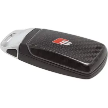 Audi 8W6071208B3Q0 Schlüsselblende Cover Carbon, mit S-Logo, nur für Schlüssel 4M0959754 8W0959754 8S0959754 mit Chromspange