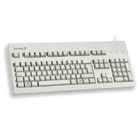 Cherry G80-3000, Kabelgebundene Mechanische Tastatur, EU-Layout (QWERTY), USB-Anschluss, Robust, Programmierbare Tasten, MX BLUE Switches, Hellgrau