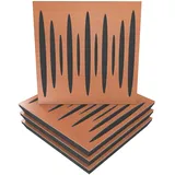 Akustikplatte, Motiv: Pulsar, 4 Stück, Schallabsorption, 50 x 50 x 5 cm, Absorption, Diffusion, Reflexion, Schalldämmung, Isolierung, Holz, perforiert, laminiert: Pulsar, Kirsche