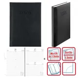 Herlitz Buchkalender Cheftimer 2026 A5 schwarz = Schwarz