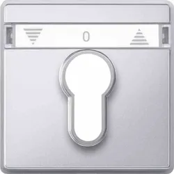 Merten AQUADESIGN Schlüssel Abdeckung, Schalter/Taster, aluminium, glänzend, Symbol Pfeile