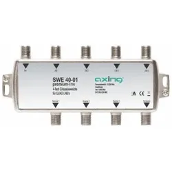 Axing SWE40-01 Einspeiseweiche für Quad-LNBs, 4-fach, 8, 5 dB Dämpfung, 5-2200 MHz, F-Buchse SWE04001 SWE 40-01