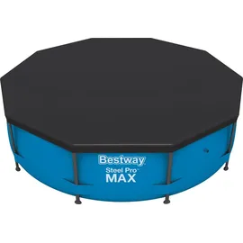 BESTWAY PVC-Abdeckplane schwarz Ø 493 cm