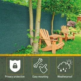 Sol Royal Sichtschutzelement 1000 x 100 cm Grün Polyethylen