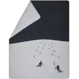 David Fussenegger Kuscheldecke Skifahrer anthrazit, 200x150cm von David Fussenegger [W0724] Wohndecke 200x150 cm