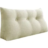 Vercart - Großes Bettruhe Keilkissen, Lang Lesekissen, Dekoratives Kopfteilkissen, Dreieckiges Rückenkissen, Loungekissen für Tagesbett oder Couch,