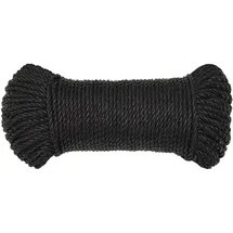 vidaXL Arbeitsseil Schwarz 3 mm x 50 m