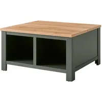 Furn.design Couchtisch Grün, Eiche Wotan, Nachbildung, Quadratisch,Quadratisch, 93x50x93 cm,