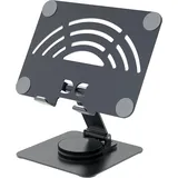 Tablet-ständer. Um 360° Drehbarer, Verstellbarer Tablet-ständer, Faltbarer Aluminium-tischständer Mit Rutschfesten Pads.