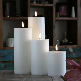 uYuni LED Kerze THEA 10 cm 7,8 cm weiß
