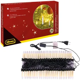 IDENA LED Lichterkette 26 m Kerze elfenbeinfarben
