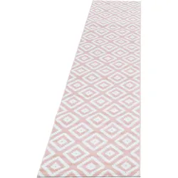 Läufer AYYILDIZ TEPPICHE "Plus 8005", pink, H:6mm, Kunstfaser, Teppiche, 80cm x 300cm (BxL)