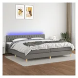 vidaXL Boxspringbett 200 x 200 cm Dunkelgrau