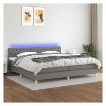 vidaXL Boxspringbett 200 x 200 cm Dunkelgrau