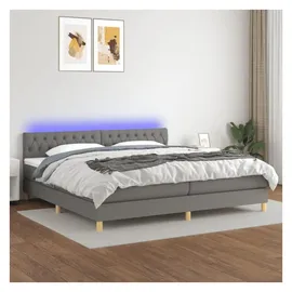 vidaXL Boxspringbett 200 x 200 cm Dunkelgrau