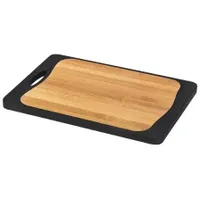 Wenko Schneidebrett Kombi Kunststoff 1 Stück 33 x 23 cm Schwarz/Natur