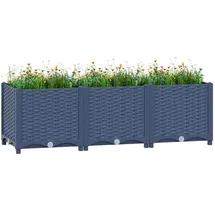 vidaXL Hochbeet 120 x 40 x 28,1 cm Grau