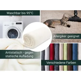 ZOLLNER Kuscheldecke 220 x 240 cm Weiß