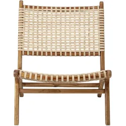 Bloomingville - Keila Lounge Chair, Teakholz / Rattan