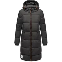 Marikoo Damen Winter Steppmantel Stepp Jacke Mantel Parka warm mit Kapuze Nomadiaa