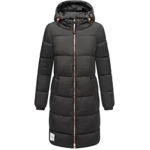 Marikoo Damen Winter Steppmantel Stepp Jacke Mantel Parka warm mit Kapuze Nomadiaa