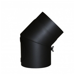 Kamino Flam Ofenrohr Bogen45°Senotherm®schwarz 2mm m.Tür150mm 331825, (1-tlg)