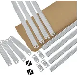 Juskys Lagerregal Easy 2er Set - Schwerlastregal 160x80x40 cm 8 Böden | 640 kg verzinkt