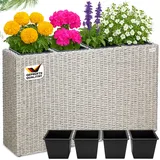 CASARIA Blumenkasten 95 x 27 x 60 cm creme