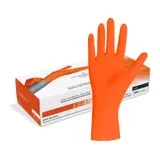 Nitril Orange Einmalhandschuhe puderfrei | EFFICENT+ | 100 Stück XL