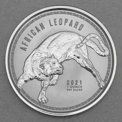 Silbermünze 1oz African Leopard 2021 (Ghana)